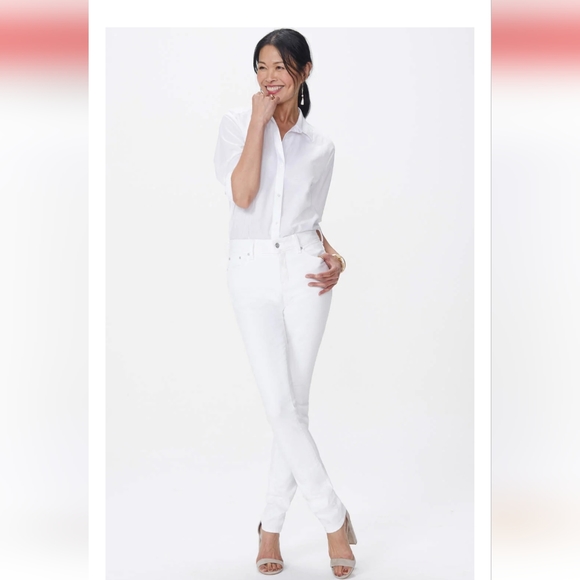NYDJ Denim - Nwt NYDJ Marilyn Straight Jeans Optic White 14